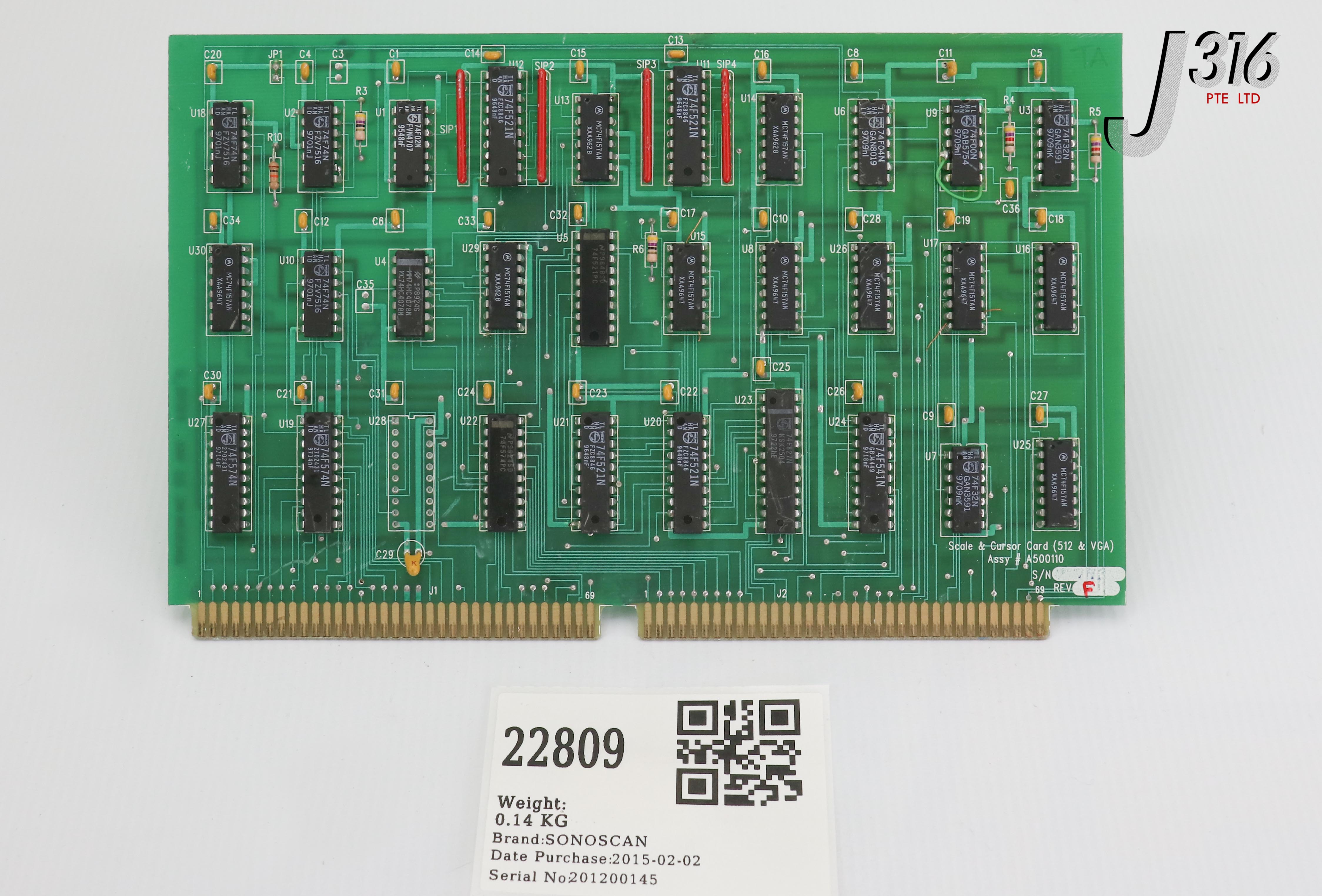 じゅん 22809 SONOSCAN PCB, SCALE & CURSOR CARD (512 & VGA) A500110 | eBay